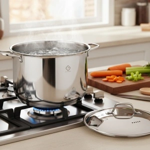 Oala inox cu capac , 20 cm , 5.7 l , Grunberg GR3120 - Img 3