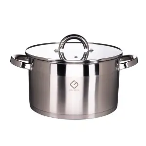 Cratita din inox, cu capac din sticla, 20 cm, 3.50 l, Grunberg GR7020