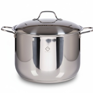 Oala inox cu capac , 24 cm , 9 l , Grunberg GR3124