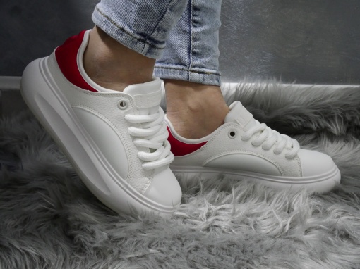 Pantofi Sport Damă White/Red YZ158