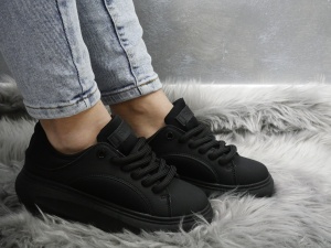 Pantofi Sport Damă Black YZ157 - Img 2