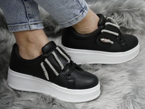 Pantofi Damă Sport Black B1069 - Img 3