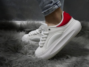 Pantofi Sport Damă White/Red YZ158 - Img 5