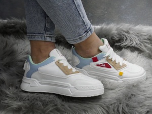 Pantofi Sport Damă White/Blue E23 - Img 2