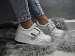 Pantofi Sport Damă White B10691 - Img 1