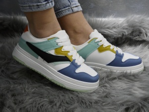 Pantofi Sport Damă White/Blue 9312 - Img 1