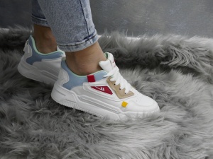 Pantofi Sport Damă White/Blue E23 - Img 3