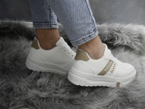 Pantofi Sport Damă White/Khaki D291 - Img 3