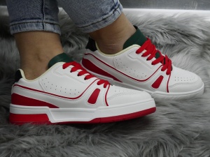 Pantofi Sport Damă White/Red/Green S09061 - Img 2