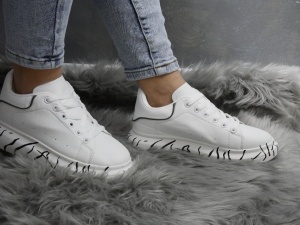 Pantofi Sport Damă White 2213 - Img 3