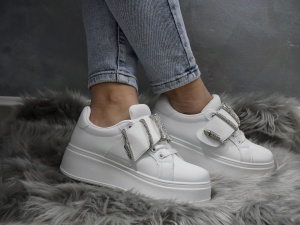Pantofi Sport Damă White B10691 - Img 2