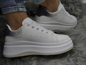 Pantofi Sport Damă White/Black SL8830 - Img 2