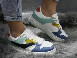 Pantofi Sport Damă White/Blue 9312 - Img 4