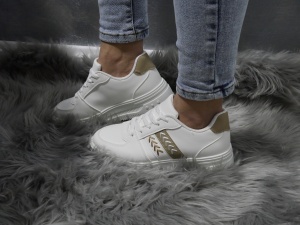 Pantofi Sport Damă White/Khaki D291 - Img 6