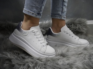 Pantofi Sport Damă White/Black SL8830 - Img 4