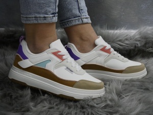 Pantofi Sport Damă White/Khaki 9333 - Img 1