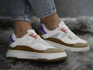 Pantofi Sport Damă White/Khaki 9333 - Img 2