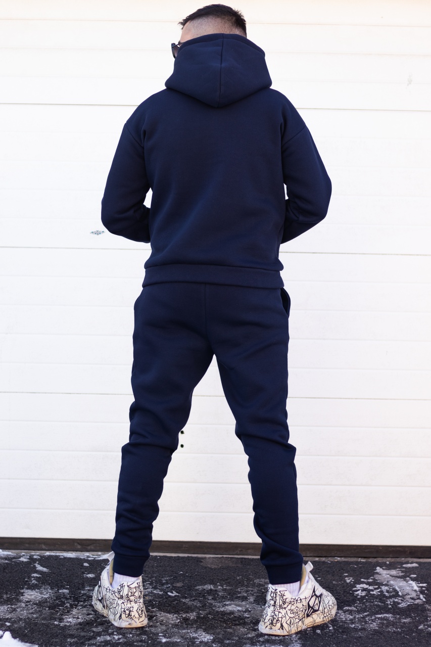 Trening oversized din bumbac gros - OSLO NAVY - 4 | YEO