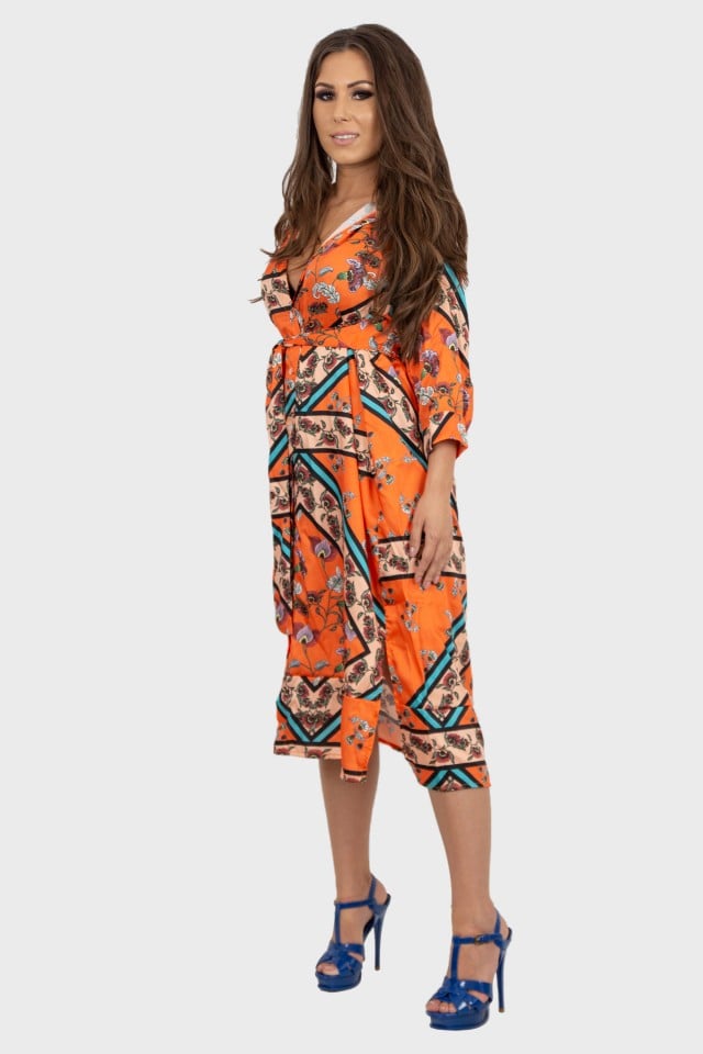 Rochie Midi Orange - 2 | YEO