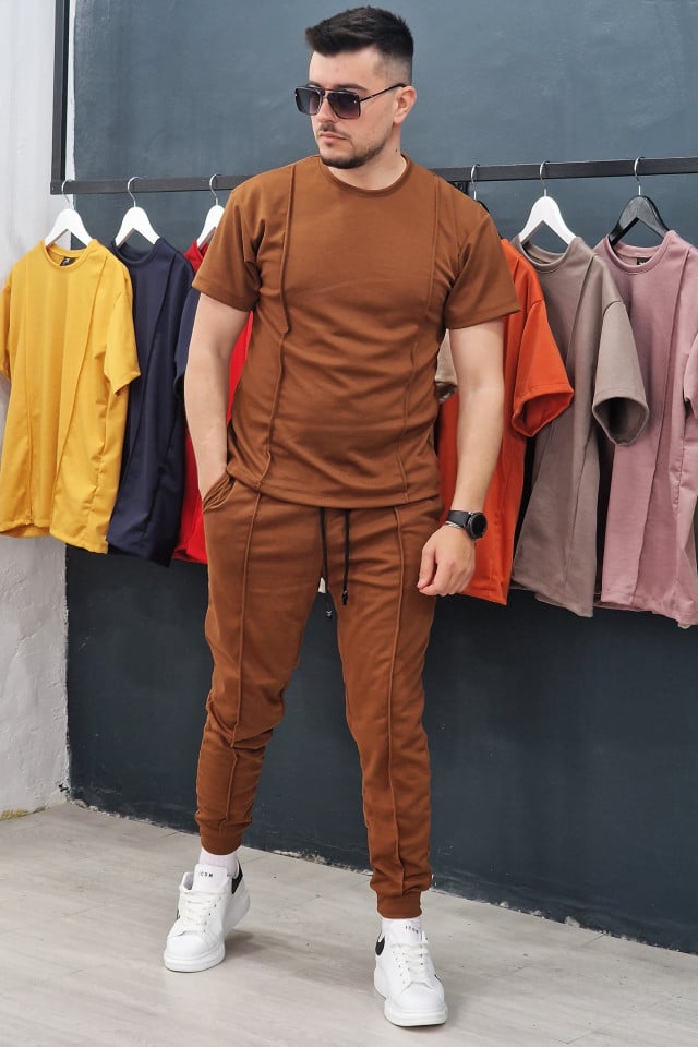 Compleu Exclusive Bumbac Lines Sepia - 2 | YEO