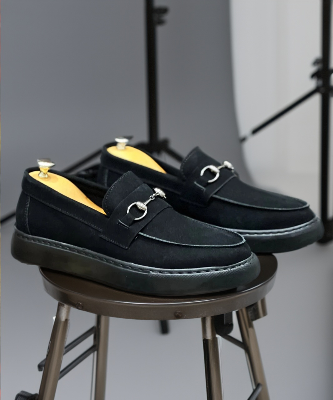 Mocasini G Suet Negru - 2 | YEO