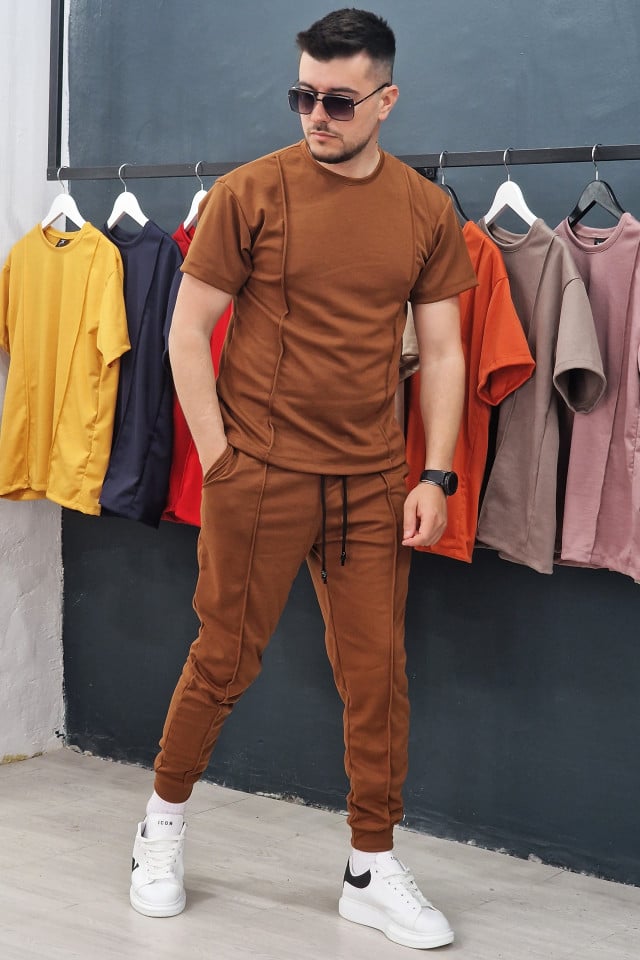 Compleu Exclusive Bumbac Lines Sepia - 3 | YEO