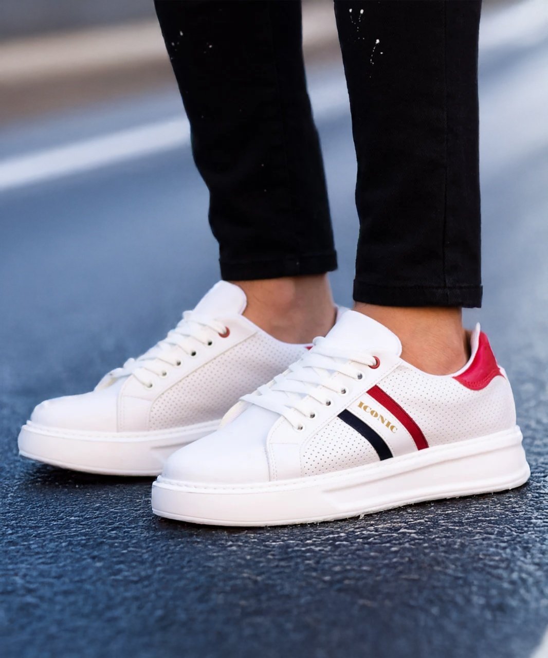 Adidasi barbati - ENZO 1 White & Red