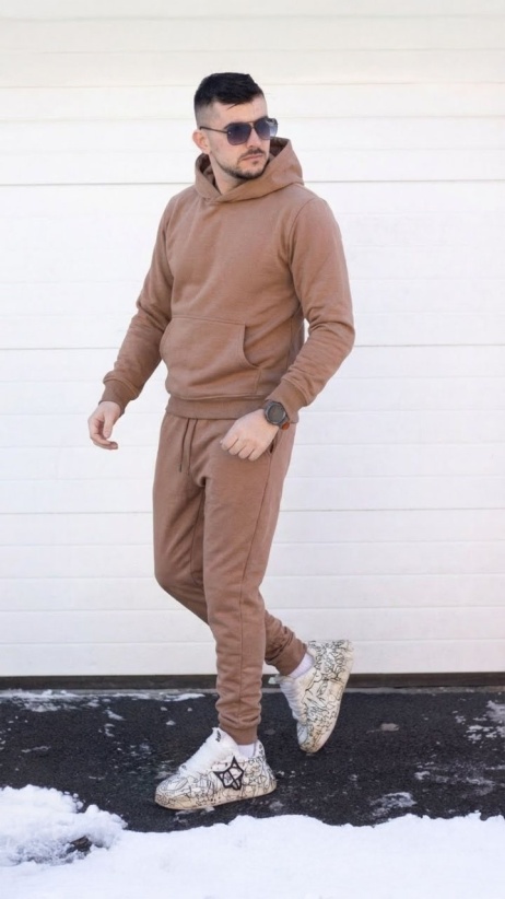 Trening oversized din bumbac gros - OSLO TAN - Img 2