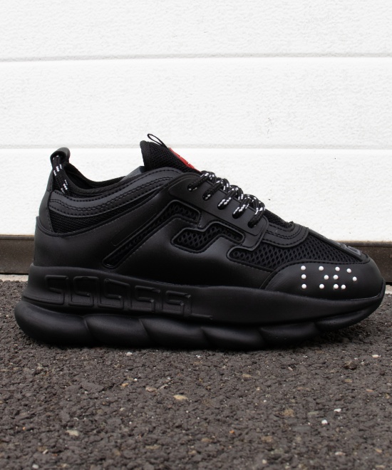 Sneakers din piele ecologica negri - CHAIN - Img 2