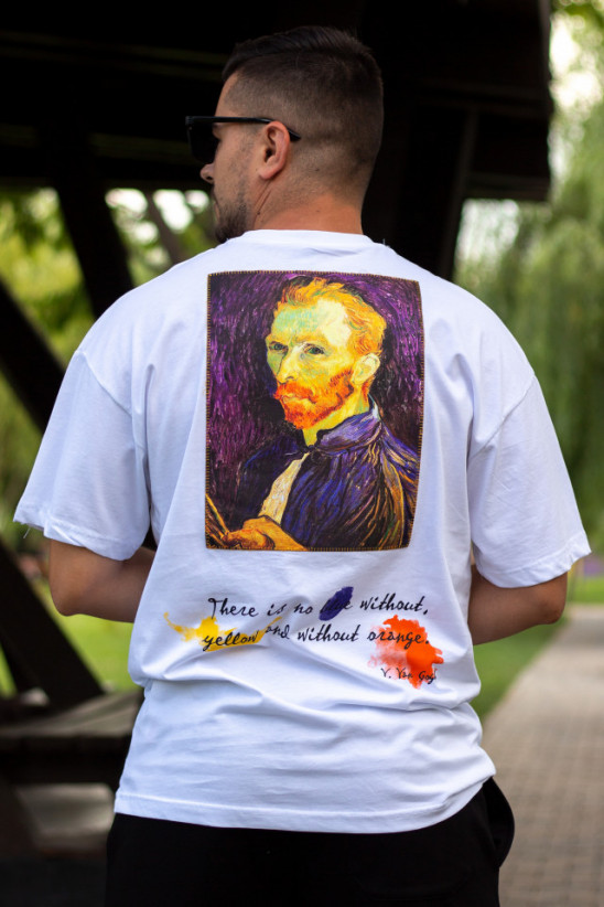 Tricou Oversized Van Gogh Alb
