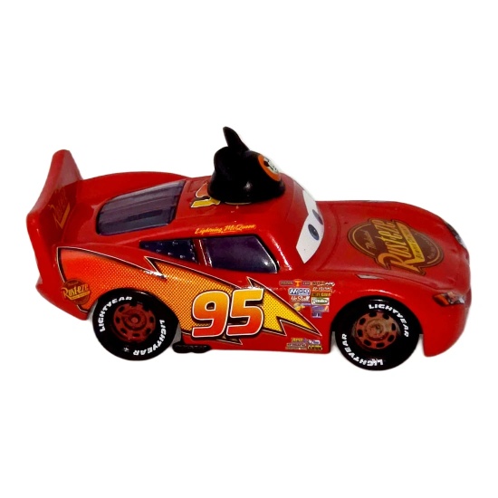 Lightning McQueen — Rust-eze roșie #95 cu pălărie | Cars - Img 3
