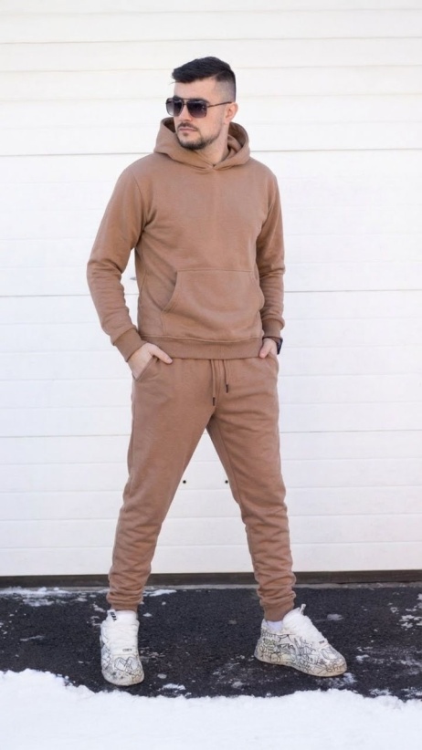 Trening oversized din bumbac gros - OSLO TAN - Img 3