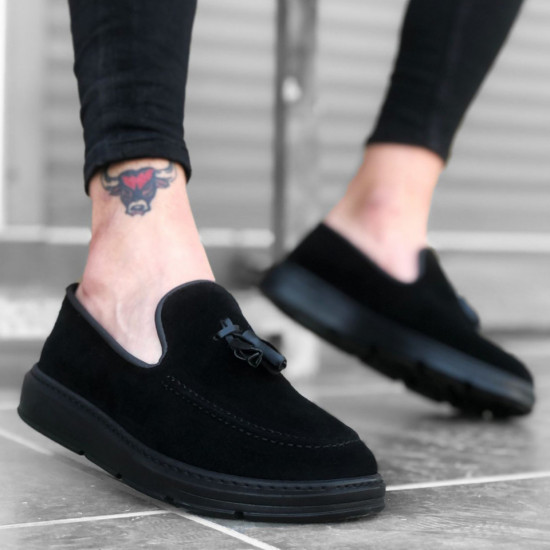 Mocasini B005 Negru Catifea TN