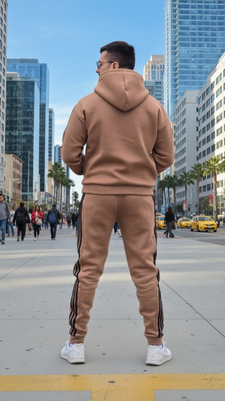 Trening oversized din bumbac gros - KYOTO TAN - Img 5