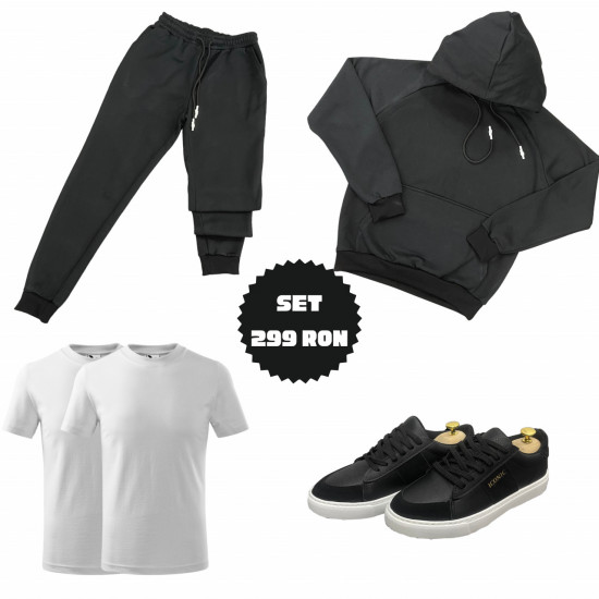 basic - set Trening HOOD Negru si Adidasi ENZO 3