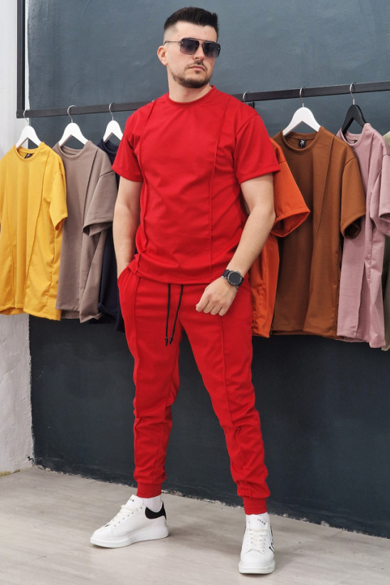 Compleu Exclusive Bumbac Lines Red