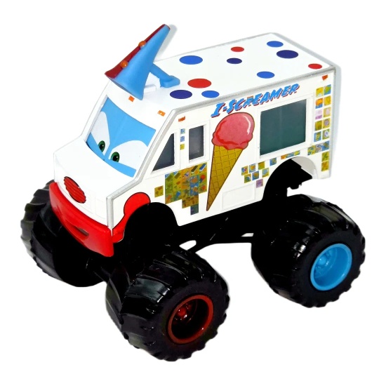 I-Screamer - Monster truck alb cu buline colorate | Cars - Img 3