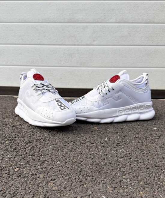 Sneakers din piele ecologica albi - CHAIN - Img 5