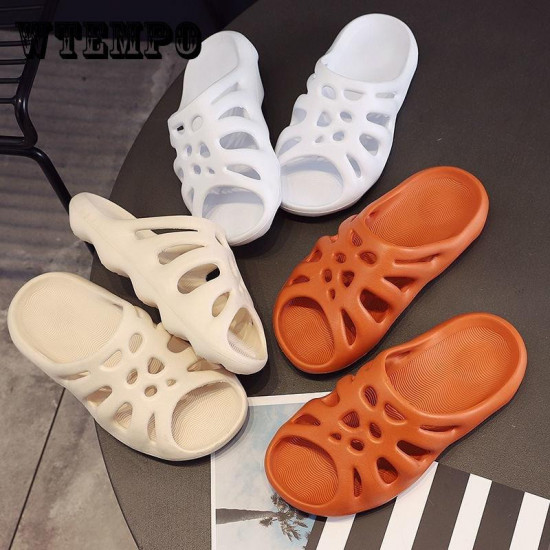 Papuci unisex bej - SLIDES - Img 4