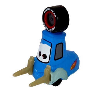 Guido — Stivuitor albastru cu roată ridicată | Cars