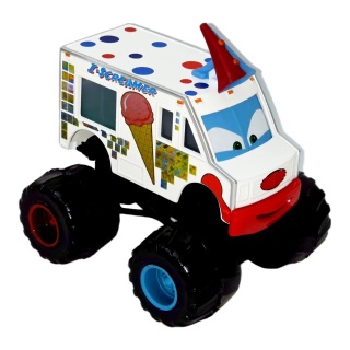 I-Screamer - Monster truck alb cu buline colorate | Cars