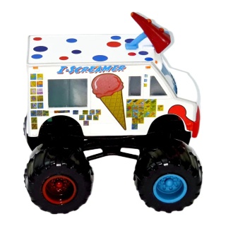 I-Screamer - Monster truck alb cu buline colorate | Cars - Img 4