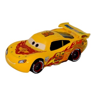 Lightning McQueen — Mașină galbenă #95 cu flăcări roșii | Cars