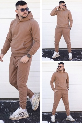 Trening oversized din bumbac gros - OSLO TAN