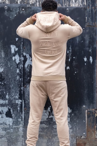 Trening din bumbac cu logo brodat - PRiMal BEIGE - Img 3