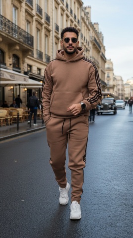 Trening oversized din bumbac gros - KYOTO TAN