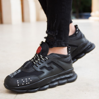Sneakers din piele ecologica negri - CHAIN - Img 11