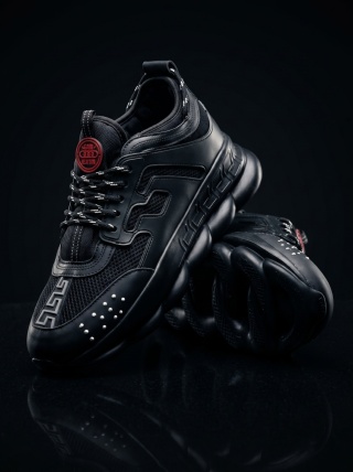 Sneakers din piele ecologica negri - CHAIN - Img 5