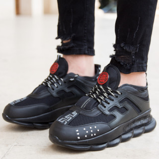 Sneakers din piele ecologica negri - CHAIN - Img 7