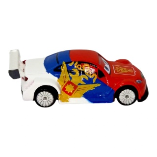 Vitaly Petrov - Mașină de curse roșie cu grafică multicoloră | Cars - Img 3